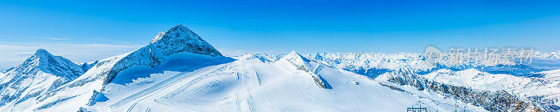 冬季滑雪胜地Hintertux, Tirol，奥地利XXXL全景图